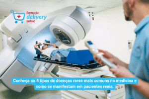 Pessoa realizando tratamento em hospital + subtitulo