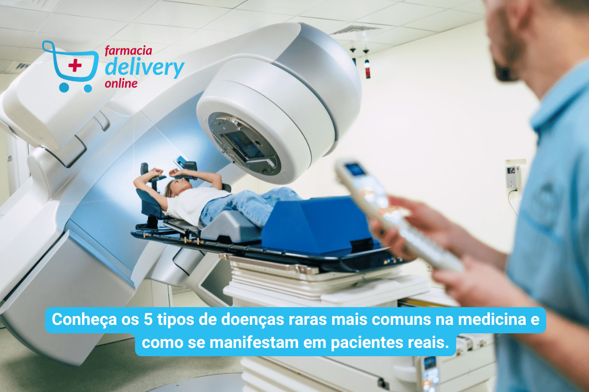 Pessoa realizando tratamento em hospital + subtitulo